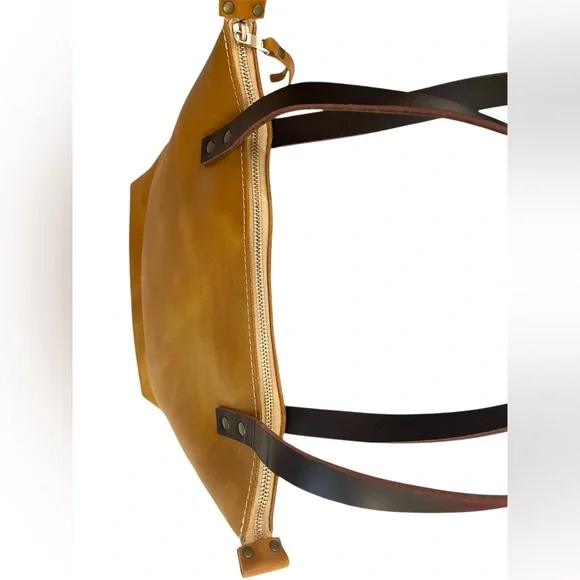 Portland Leather Goods Small Tote Bag Mango - Picture 7 of 14